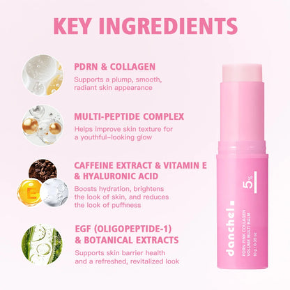 Product packaging with key ingredients listed on a white background